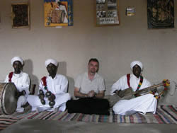 With musicians in Morocco. Courtesy of Music Khamlia.